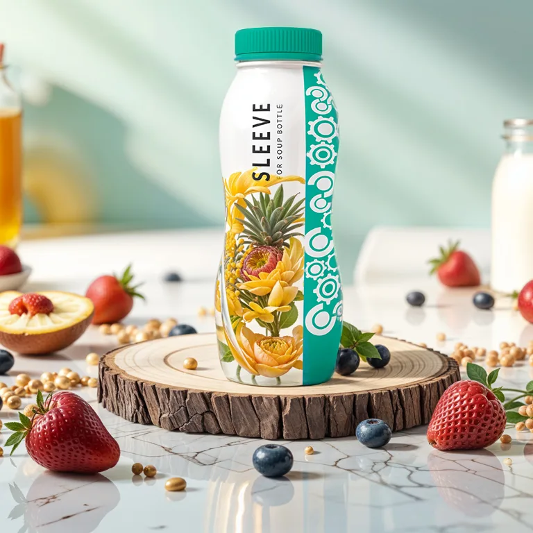360° shrink sleeve on a fruit drink bottle — Altea Packaging