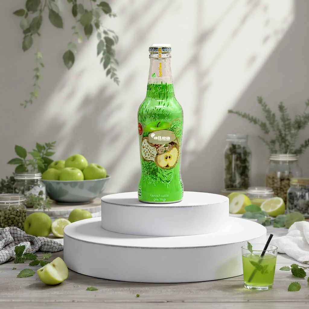 Термоусадочный рукав на бутылке яблочного напитка — Altea Packaging